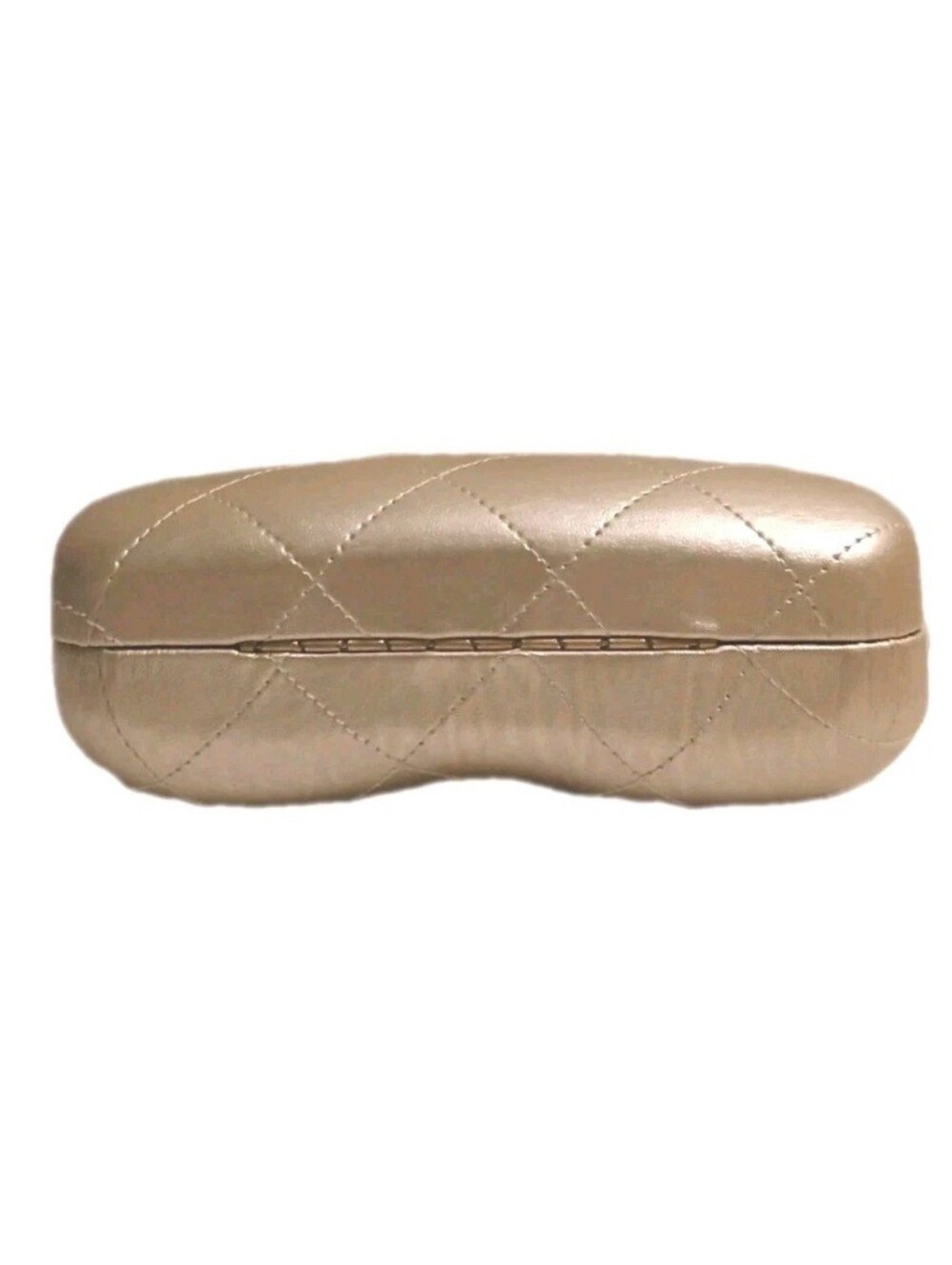 CHANEL Rare Metallic Champagne Sunglasses Case, Lenscloth, & Gift Box - Picture 4 of 8